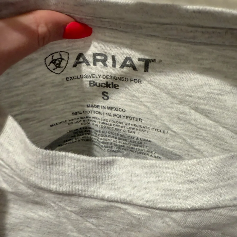 Ariat Men's Light Gray Short Sleeve Tee - Picture 3 of 3